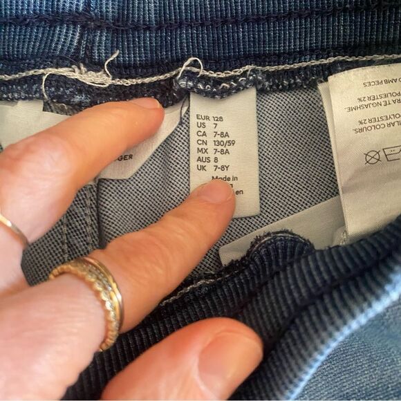 H&M kids Blue Denim Jogger Pants size 7 - Picture 6 of 7